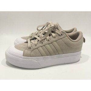 Adidas Platform Sneakers Sz 6.5 Wonder Beige White Bravada 2.0 Shoes Women’s